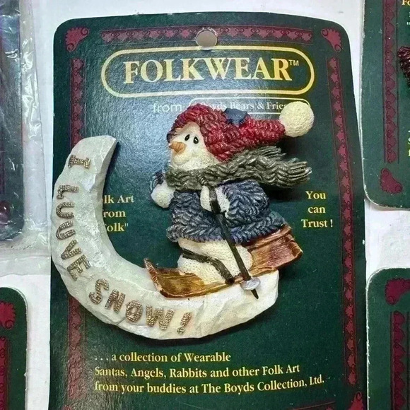 Vtg 1995 Boyds Bearwear & Folkwear  Brooch Lapel Pin - Lot Of 5 - Picture 6 of 12